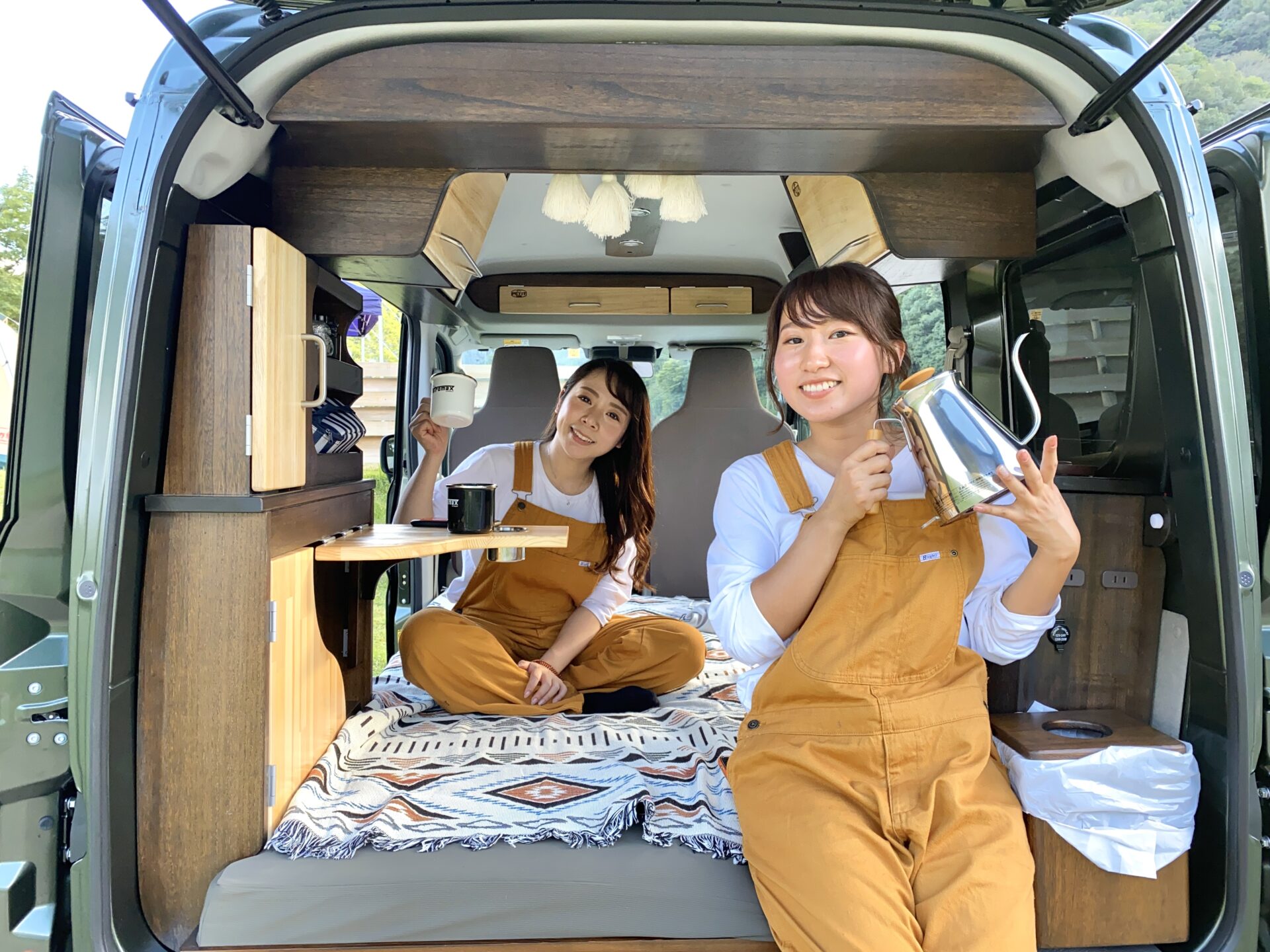 軽キャンピングカー ミニキャン 車中泊 道の駅スプリングスひよし 女子キャン編 車購入のお役立ち情報カミタケマガジン