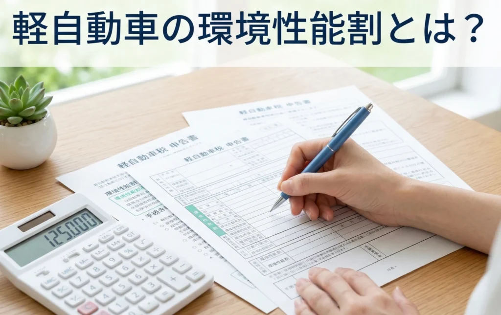 【2026年最新】軽自動車の環境性能割とは？計算方法と非課税条件をわかりやすく解説