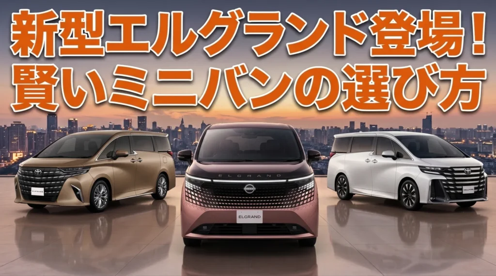 【2026年最新】新型エルグランド登場！アルヴェルの納期問題も解決する「カミタケ流」賢いミニバンの選び方