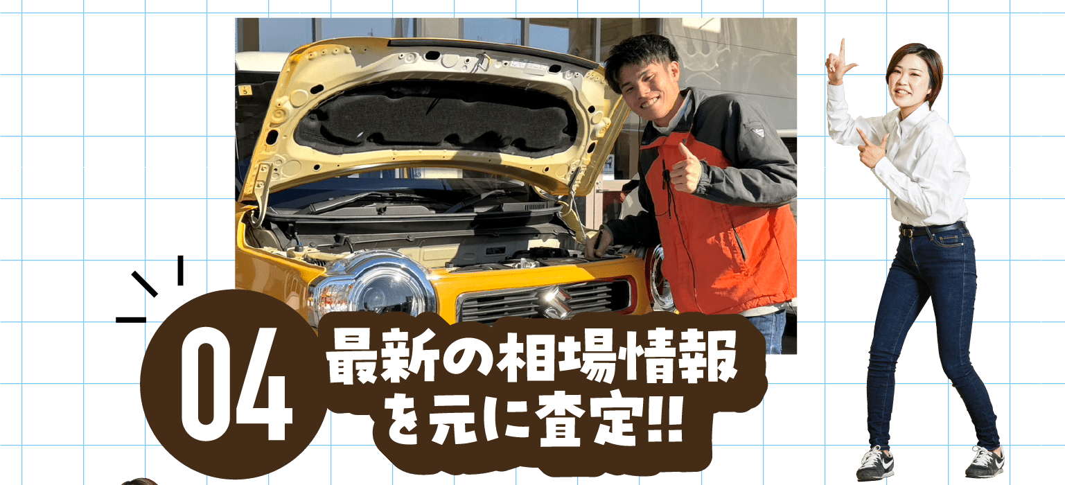 最新の相場情報を元に査定!!