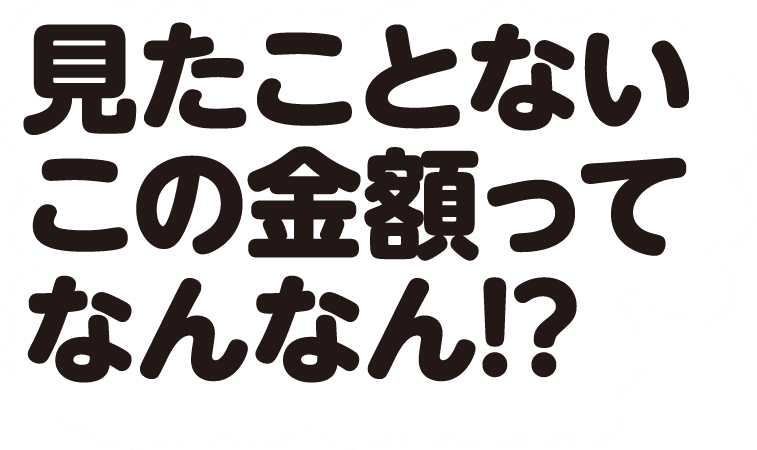 見たことないこの金額ってなんなん!?