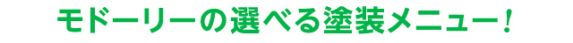 モドーリーの選べる塗装メニュー!