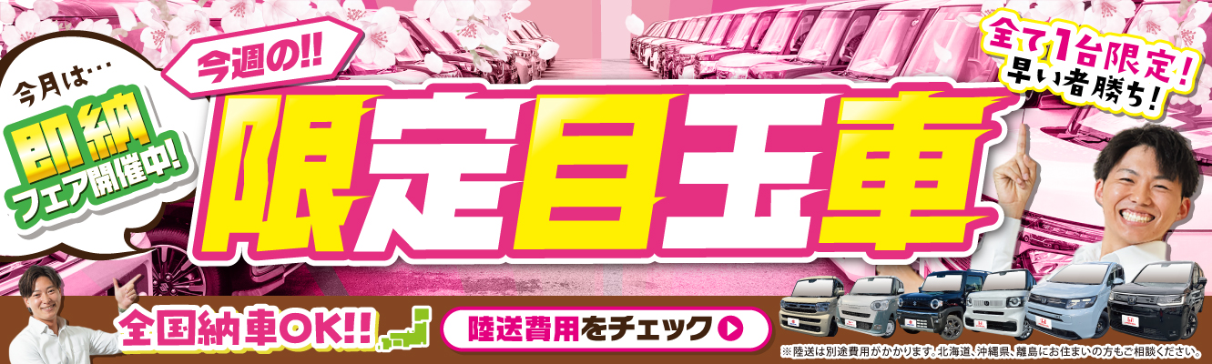 WEB限定人気目玉車はこちら